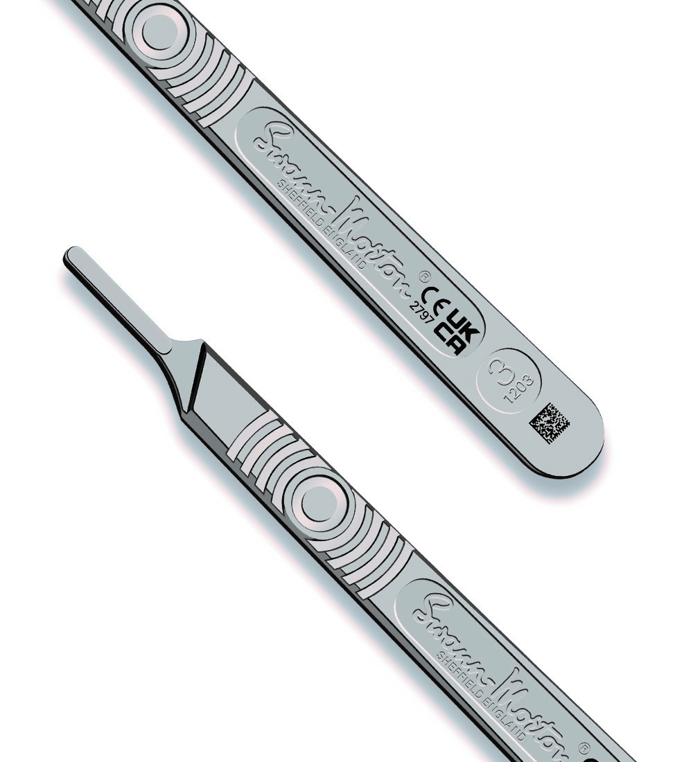 Swann-Morton™ Impugnature per bisturi chirurgici in acciaio inox No. 4;  Autoclavable Swann-Morton™ Impugnature per bisturi chirurgici in acciaio  inox